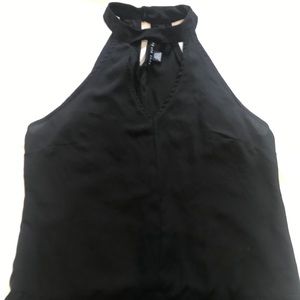 Black evening shirt lace trim